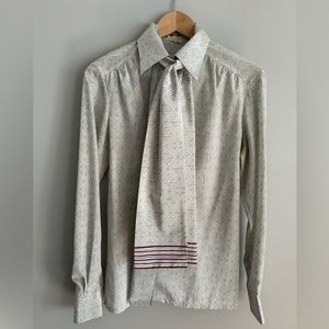 Vintage 80s bow blouse